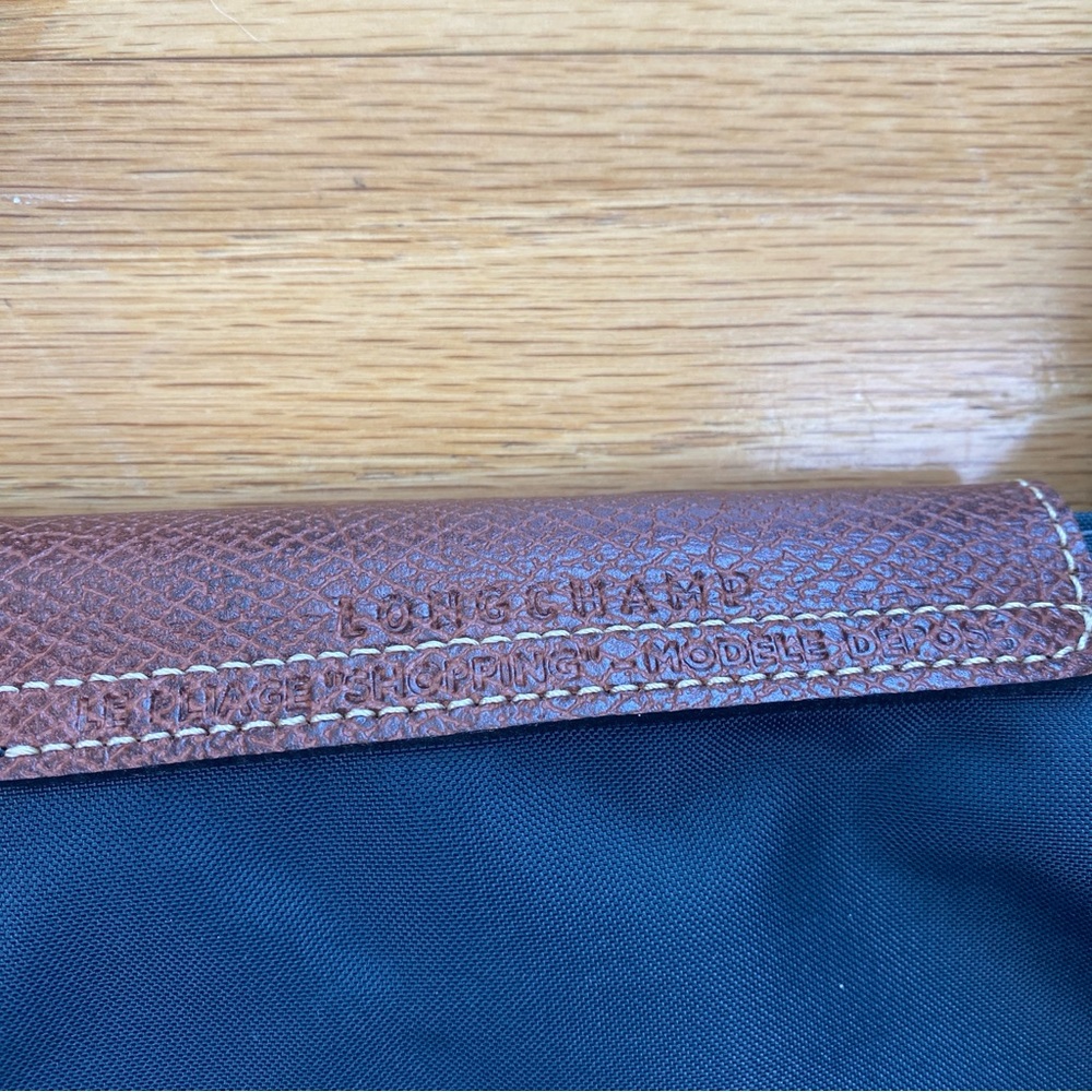 Longchamp gray and Brown Le Pliage Tote - Picture 9 of 11